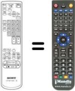 Télécommande équivalente RMT-V166H