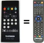 Télécommande équivalente Telefunken MP142S