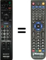 Replacement remote control Sony KDL52W4710