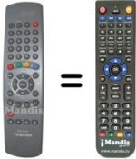 Télécommande équivalente Toshiba 23306363