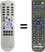 Replacement remote control 1ONE CRT15F-1