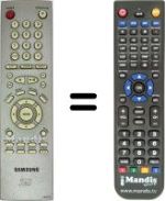 Télécommande équivalente Samsung DVDMC20
