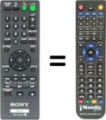 Télécommande équivalente Sony DVP-NS328