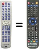 Télécommande équivalente Daewoo DV2500H
