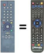 Télécommande équivalente Triax DVB65S