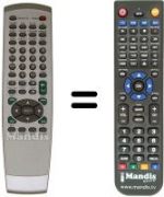 Télécommande équivalente United DVD3153