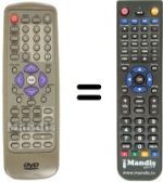 Replacement remote control Daewoo DVG6500D