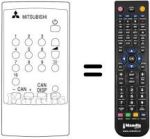 Télécommande équivalente Mitsubishi CT 14 M1 EM (Y)
