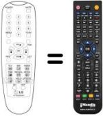 Télécommande équivalente LG 20 J 3 RX