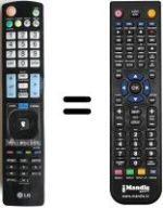 Télécommande équivalente LG 55 LW 450