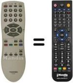 Telecomando equivalente Toshiba 21 V 13 D