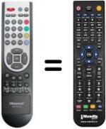 Télécommande équivalente Hisense LCD 32W07 EU