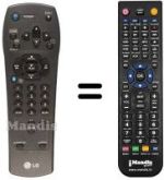 Télécommande équivalente LG BD 260