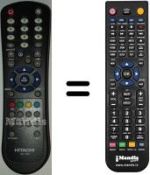 Télécommande équivalente Hitachi 15 LD 2250 B