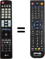 Télécommande équivalente LG 32 LM 660S