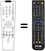 Gleichwertige Fernbedienung Grundig MFW 92-6110 MV