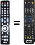 Télécommande équivalente MKJ61641702