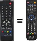 Télécommande équivalente NordMende N 2122 CB