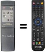 Télécommande équivalente RC 58