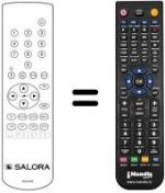 Telecomando equivalente Salora 25 SP 5M CLUB