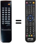 Replacement remote control SATELLITE RECEPTION SYSTEM