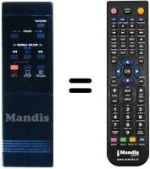 Télécommande équivalente Zanussi SV 835