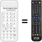Gleichwertige Fernbedienung TELECOMPUTER ON SCREEN DISPLAY