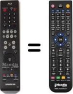 Télécommande équivalente Samsung BD P-2500