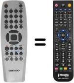 Telecomando equivalente Daewoo WJF016