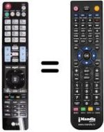 Télécommande équivalente LG 47LEX8