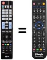 Télécommande équivalente LG 32LD575