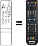 Télécommande équivalente Toshiba 1400RBW