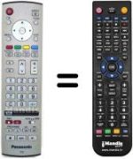 Télécommande équivalente Panasonic EUR7636080R