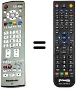 Télécommande équivalente Panasonic EUR765101B