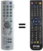 Télécommande équivalente JVC LT-32DA8BJ / Q