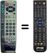 Télécommande équivalente Panasonic EUR511210