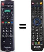 Replacement remote control Panasonic N2QAYB000603