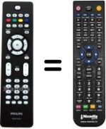 Replacement remote control Philips 37PFL7562D / 10
