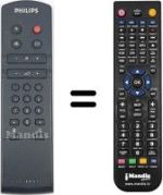 Telecomando equivalente Philips 52ZZ3533-38M