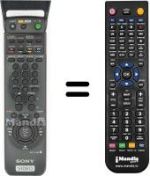 Télécommande équivalente Sony SLV-SE45CP