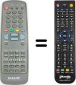Télécommande équivalente Sharp 28JF73E