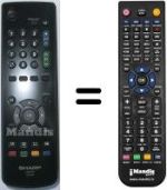 Telecomando equivalente Sharp LC-20S5EGY