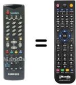 Télécommande équivalente Samsung AA59-00107B