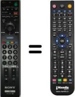 Télécommande équivalente Sony KDL-52W4000E