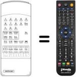 Replacement remote control Mivar 22C7L MONO