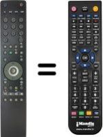 Télécommande équivalente Grundig VISION326 3931T 2