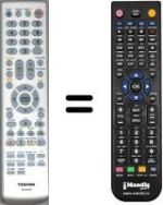 Télécommande équivalente Toshiba 19DV556DB