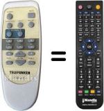 Gleichwertige Fernbedienung Telefunken TSP-610 REMOTE