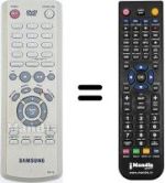 Télécommande équivalente Samsung DVD-P142