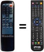 Télécommande équivalente Technisat SATBOX